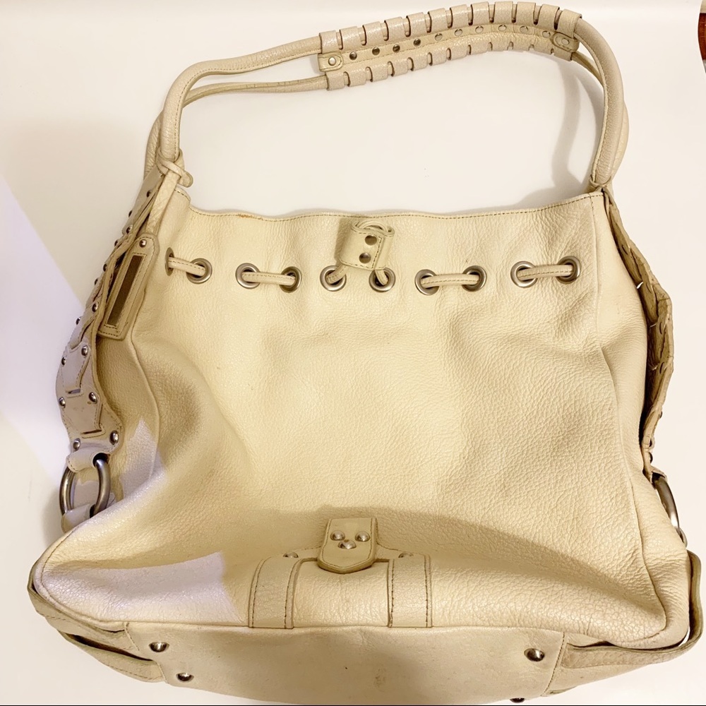 Kenneth Cole cream Leather Shoulder Bag Purse